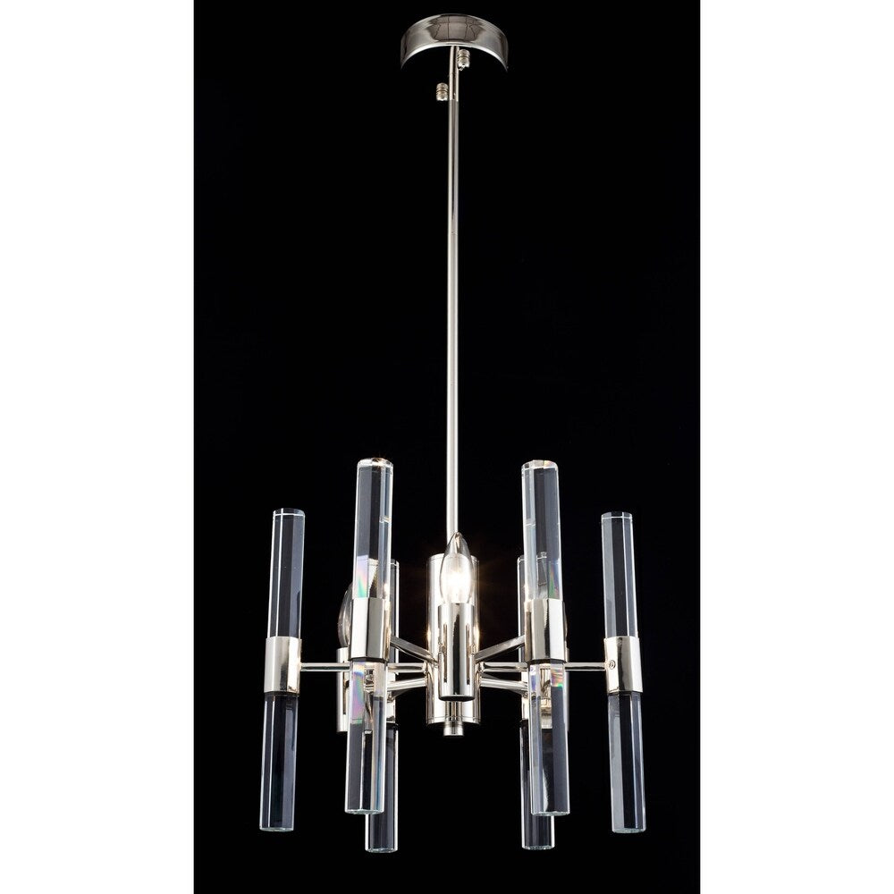 Brass Metal Pendant Lighting With Clear Crystal Rod