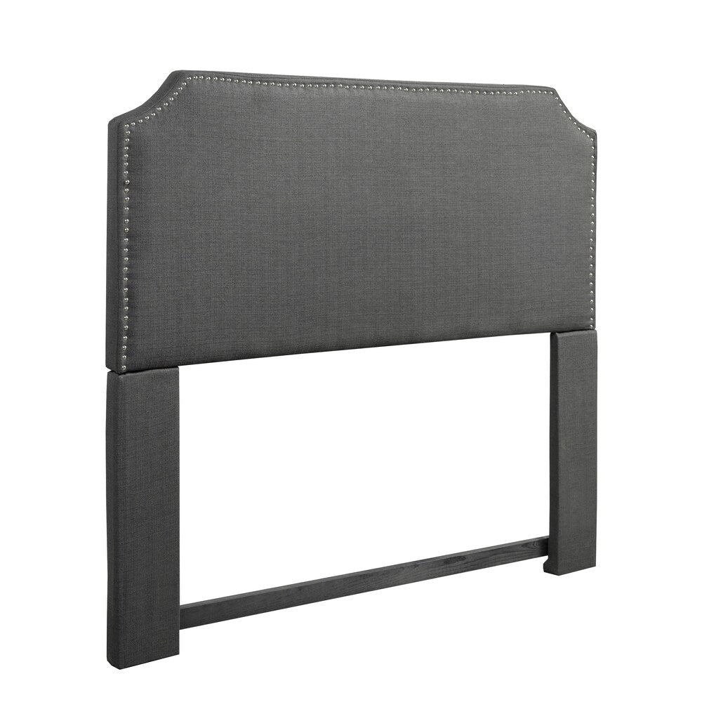 Brassex 1510QF-GR-Florencio Grey Fabric Queen/Full-size Headboard