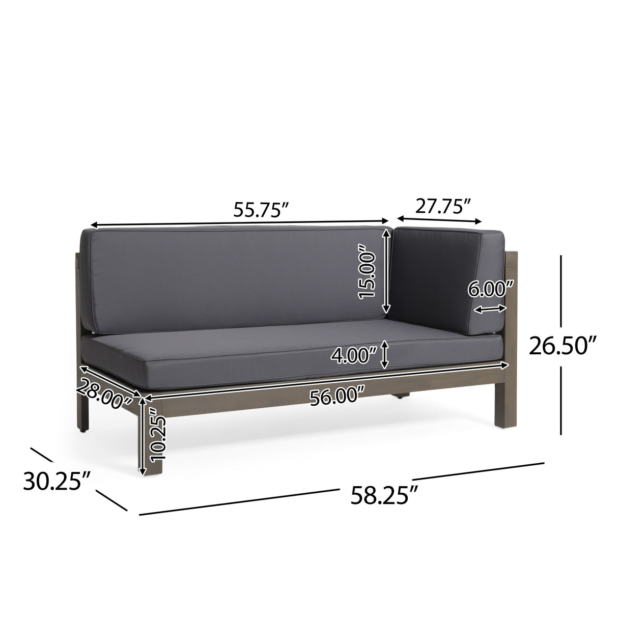 Brava 7-Seater Wood Sectional Sofa Set by Christopher Knight Home