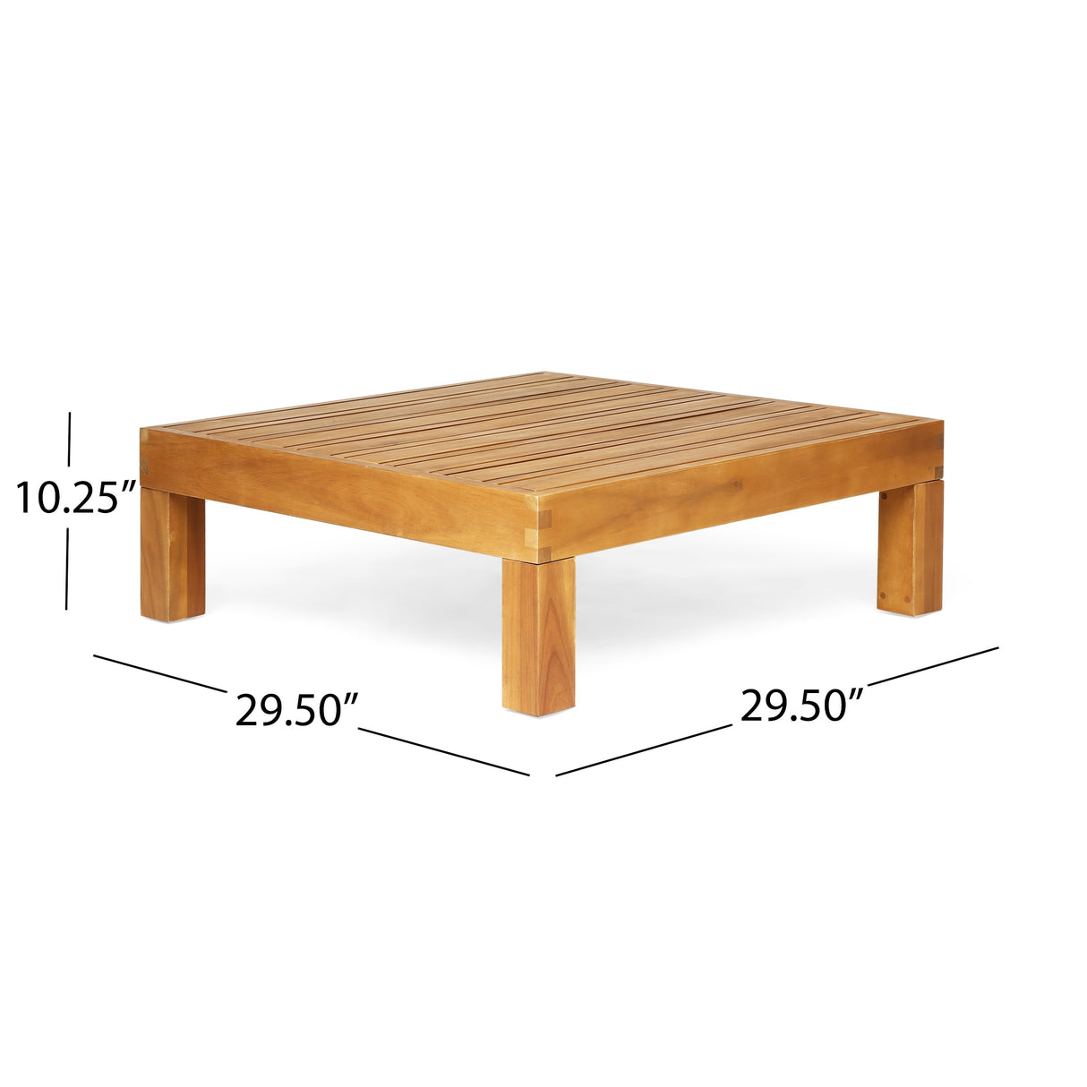 Brava Acacia Wood Outdoor Sectional Sofa by Christopher Knight Home