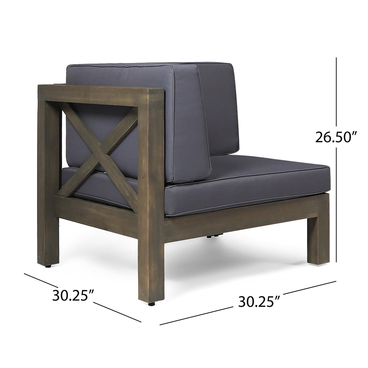 Brava Acacia Wood Outdoor Sectional Sofa by Christopher Knight Home