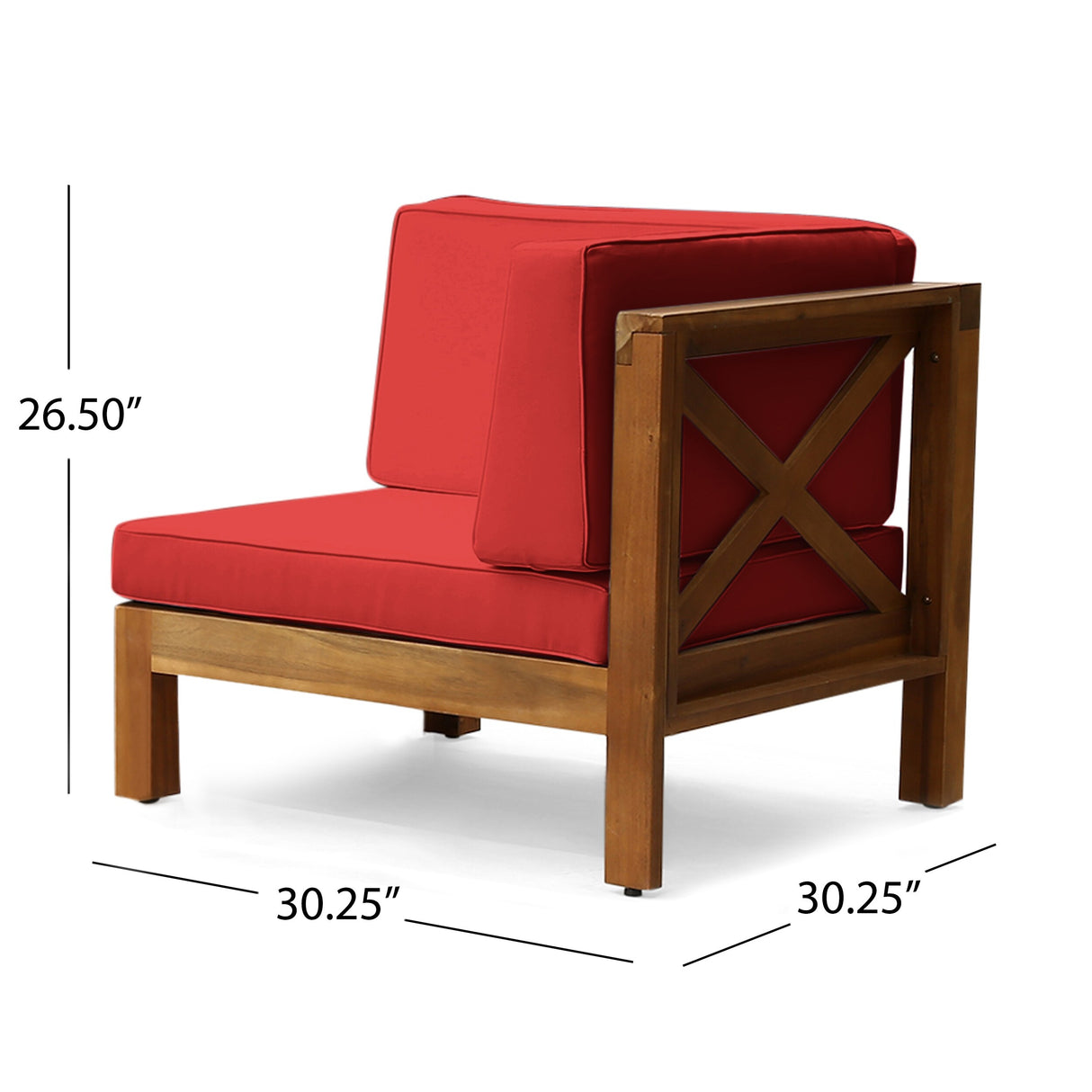Brava Acacia Wood Outdoor Sectional Sofa by Christopher Knight Home