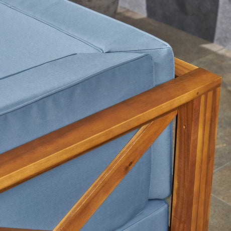 Brava Outdoor 5-Seat Acacia Wood Sofa Set by Christopher Knight Home