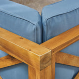Brava 9-piece Acacia Wood Sectional Sofa Set by Christopher Knight Home