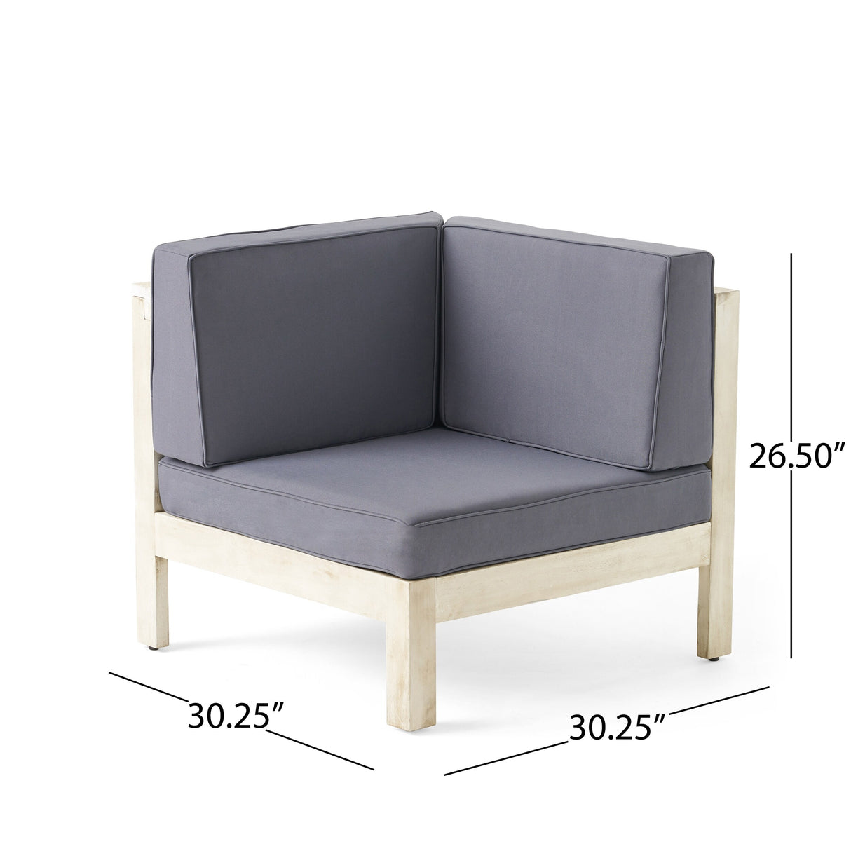 Brava Outdoor Acacia Wood 5 Seater Sectional Sofa Set with Coffee Table by Christopher Knight Home