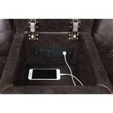 Brazelton Upholstered Glider Loveseat with Console