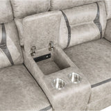 Brazelton Upholstered Glider Loveseat with Console