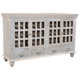 Brea Collection - 4 Drawer 4 Glass Door Sideboard