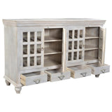 Brea Collection - 4 Drawer 4 Glass Door Sideboard