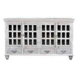 Brea Collection - 4 Drawer 4 Glass Door Sideboard