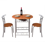 Breakfast Table Dining Table and Chair 3 Piece Set for Kitchen Living Dinning Room