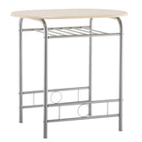 Breakfast Table Dining Table and Chair 3 Piece Set for Kitchen Living Dinning Room