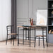 Breakfast Table Dining Table and Chair 3 Piece Set for Kitchen Living Dinning Room