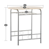 Breakfast Table Dining Table and Chair 3 Piece Set for Kitchen Living Dinning Room