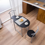 Breakfast Table Dining Table and Chair 3 Piece Set for Kitchen Living Dinning Room