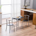 Breakfast Table Dining Table and Chair 3 Piece Set for Kitchen Living Dinning Room