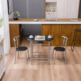 Breakfast Table Dining Table and Chair 3 Piece Set for Kitchen Living Dinning Room