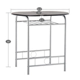 Breakfast Table Dining Table and Chair 3 Piece Set for Kitchen Living Dinning Room