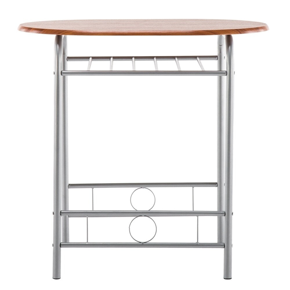 Breakfast Table Dining Table and Chair 3 Piece Set for Kitchen Living Dinning Room
