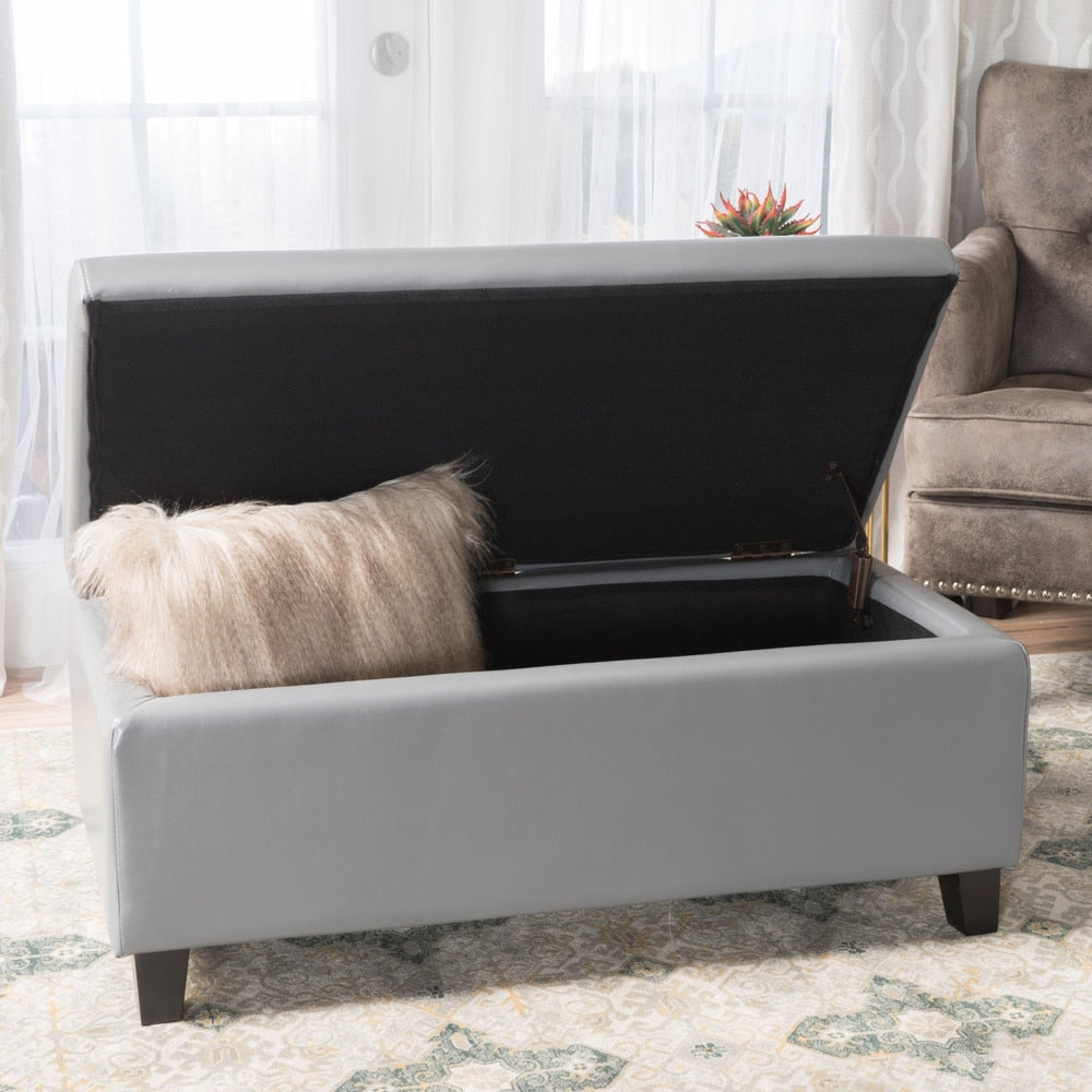 Breanna Upholstered Storage Ottoman by Christopher Knight Home