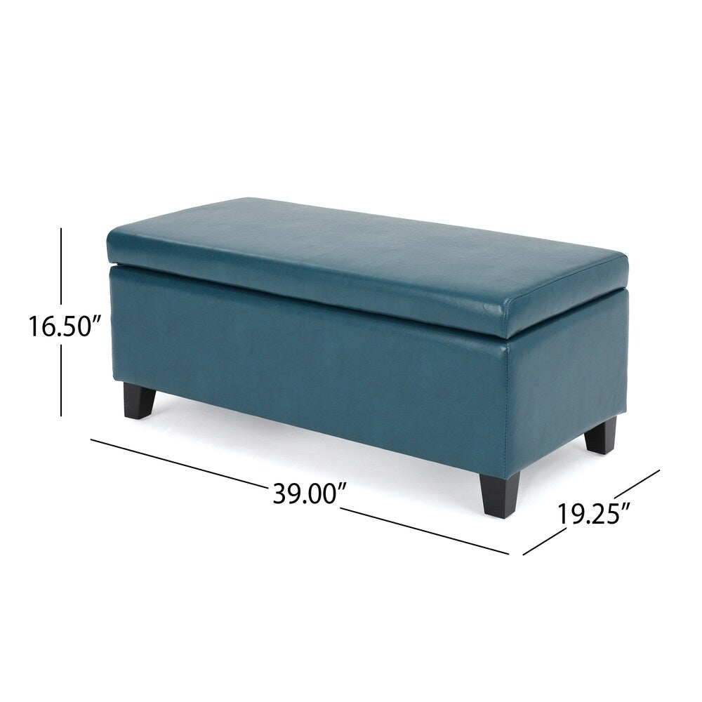 Breanna Upholstered Storage Ottoman by Christopher Knight Home