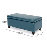 Breanna Upholstered Storage Ottoman by Christopher Knight Home