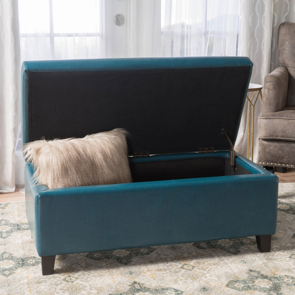 Breanna Upholstered Storage Ottoman by Christopher Knight Home