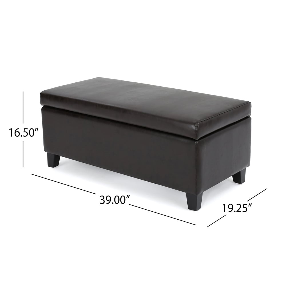 Breanna Upholstered Storage Ottoman by Christopher Knight Home