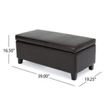 Breanna Upholstered Storage Ottoman by Christopher Knight Home