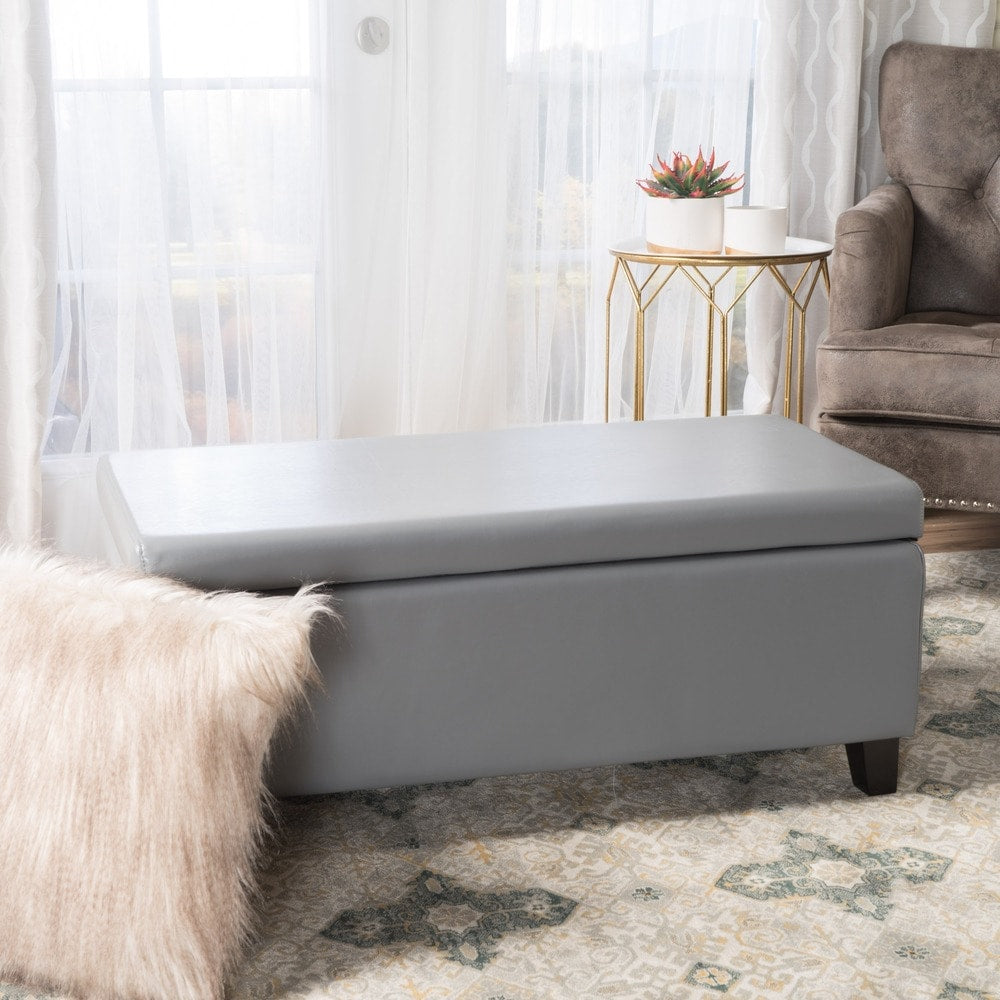 Breanna Upholstered Storage Ottoman by Christopher Knight Home