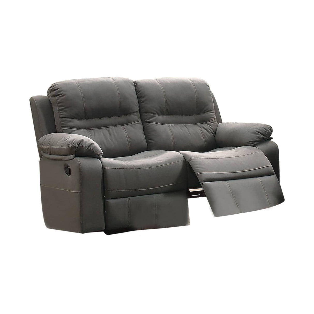 Breathable Leatherette Motion Loveseat, Slate Blue