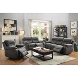 Breathable Leatherette Motion Loveseat, Slate Blue