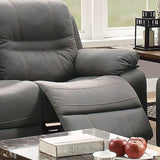 Breathable Leatherette Motion Loveseat, Slate Blue