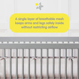 BreathableBaby Breathable Mesh Liner for Cribs, 4-Sides, Classic 3mm