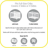 BreathableBaby Breathable Mesh Liner for Cribs, 4-Sides, Classic 3mm