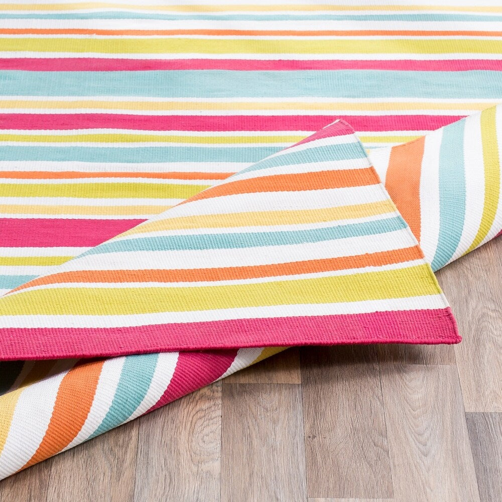 Breisgau Traditional Striped Indoor/ Outdoor Area Rug - 8' x 10'