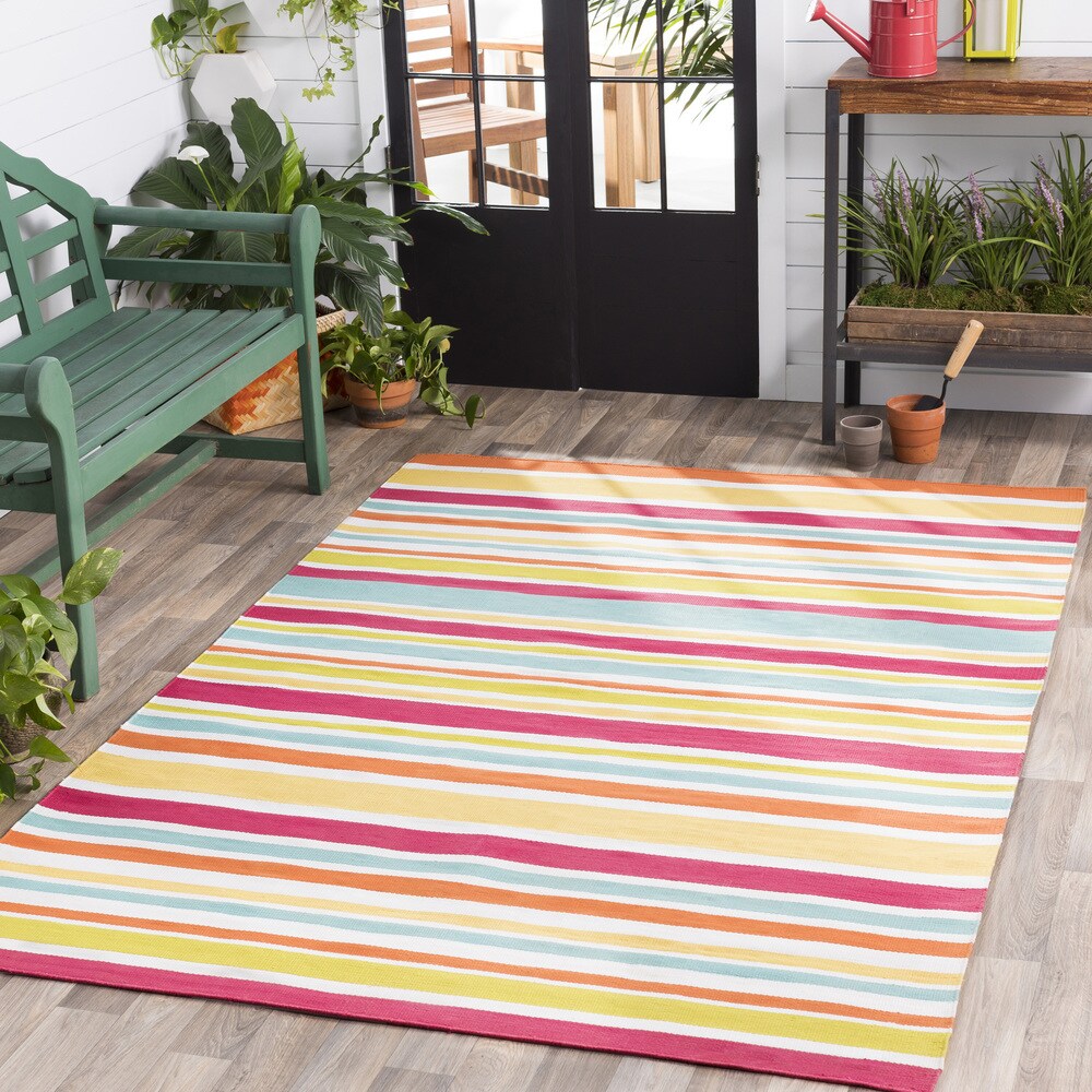 Breisgau Traditional Striped Indoor/ Outdoor Area Rug - 8' x 10'