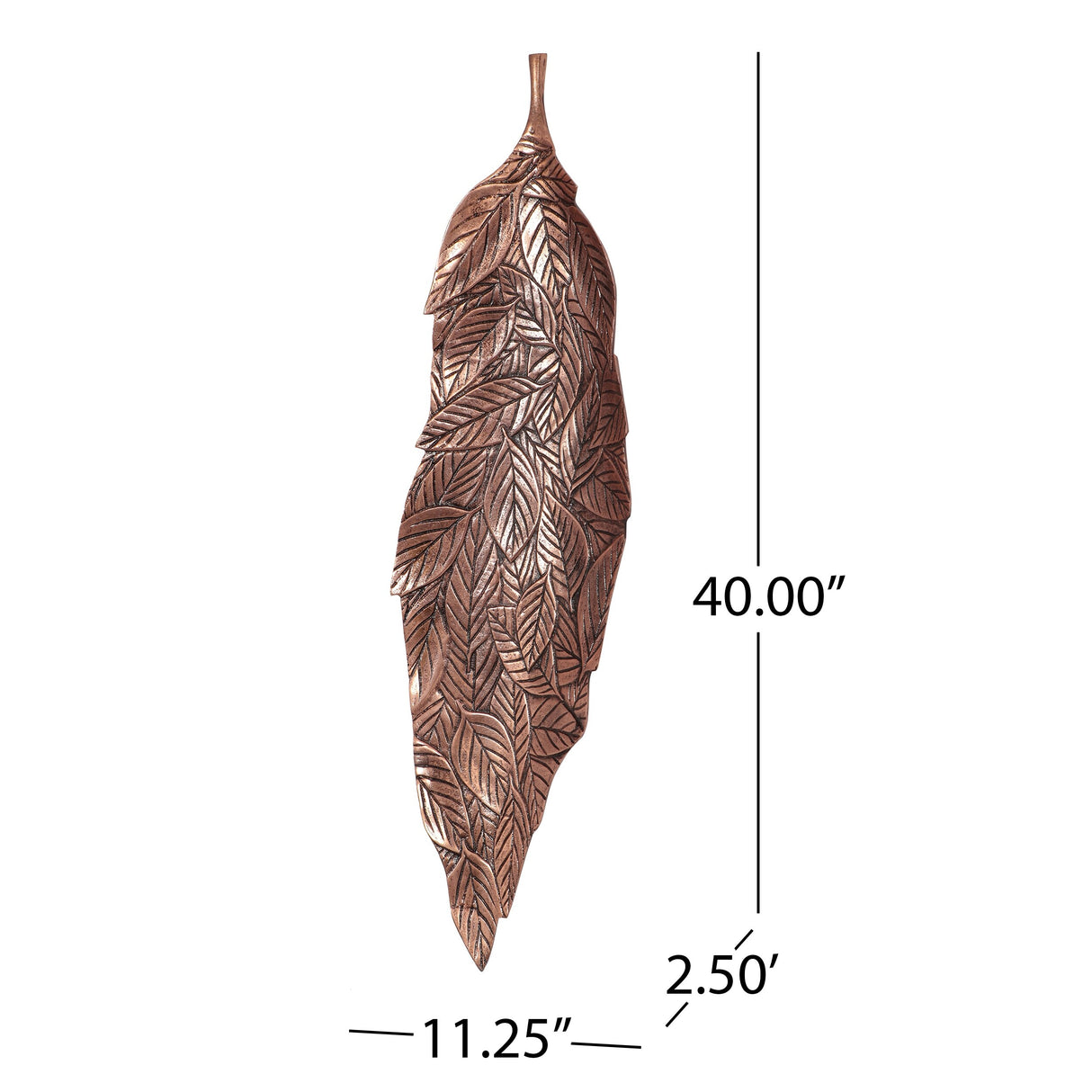 Bremen Indoor Aluminum Handcrafted Leaf Wall Decor by Christopher Knight Home