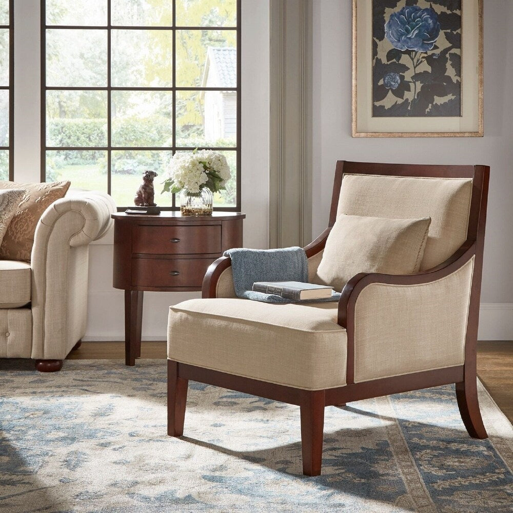 Copper Grove Honnef Espresso Wood Transitional Accent Chair