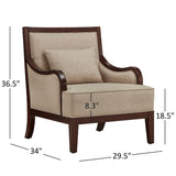 Copper Grove Honnef Espresso Wood Transitional Accent Chair