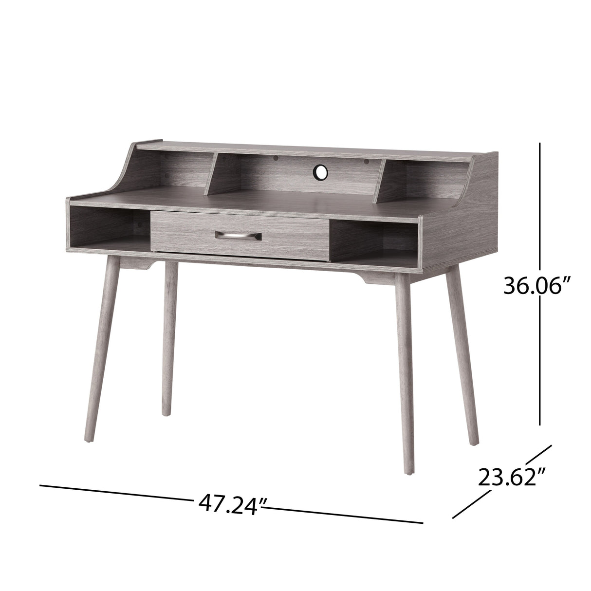 Brenda Mid Century Modern Wood Office Desk by Christopher Knight Home