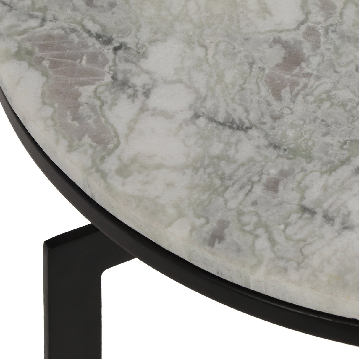 Brenizer Modern Glam Handcrafted Marble Top Side Table by Christopher Knight Home - 17.00" L x 17.00" W x 19.50" H