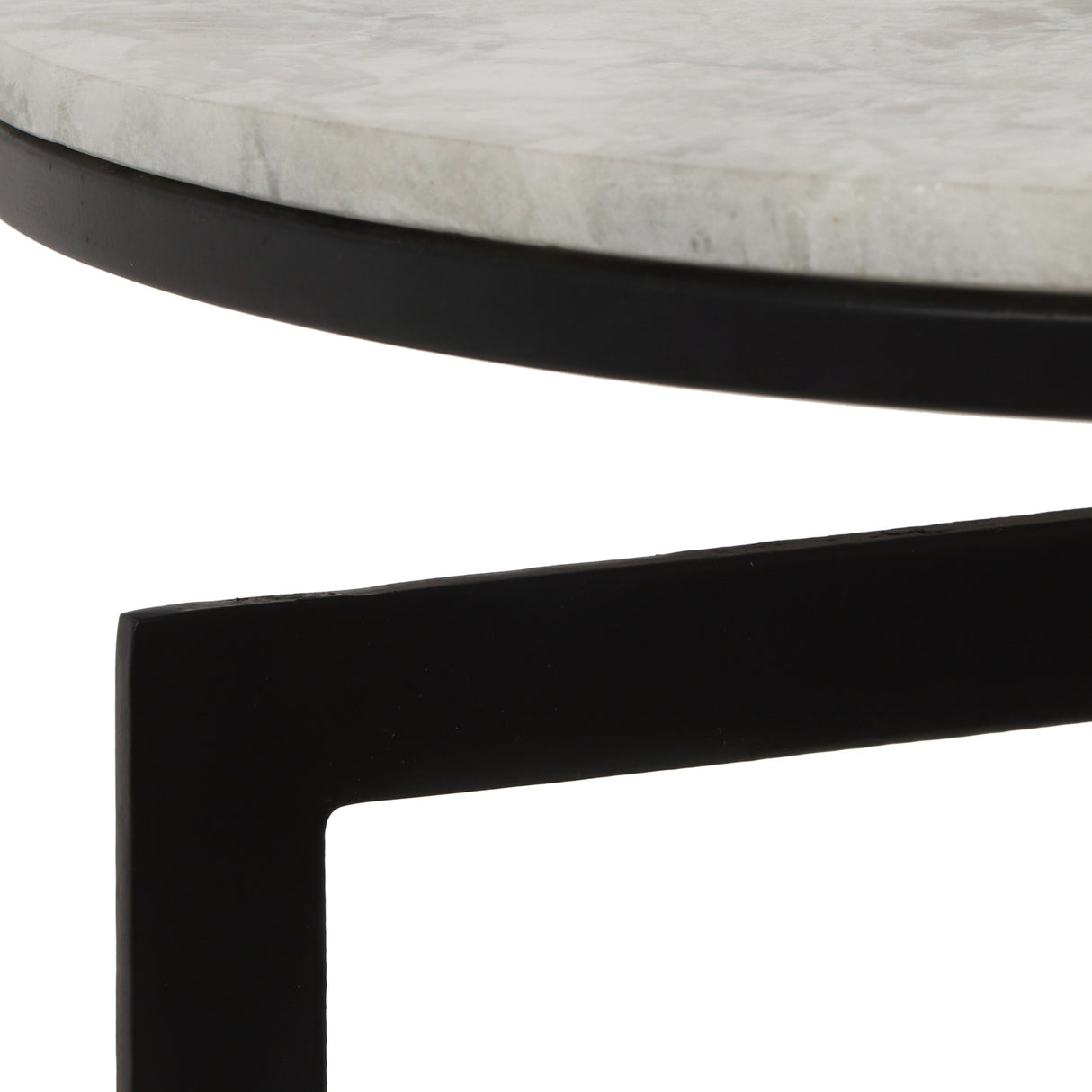 Brenizer Modern Glam Handcrafted Marble Top Side Table by Christopher Knight Home - 17.00" L x 17.00" W x 19.50" H