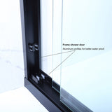 Brescia 56" W x 76" H Double Sliding Shower Door,Brushed Nickel - 56 inches