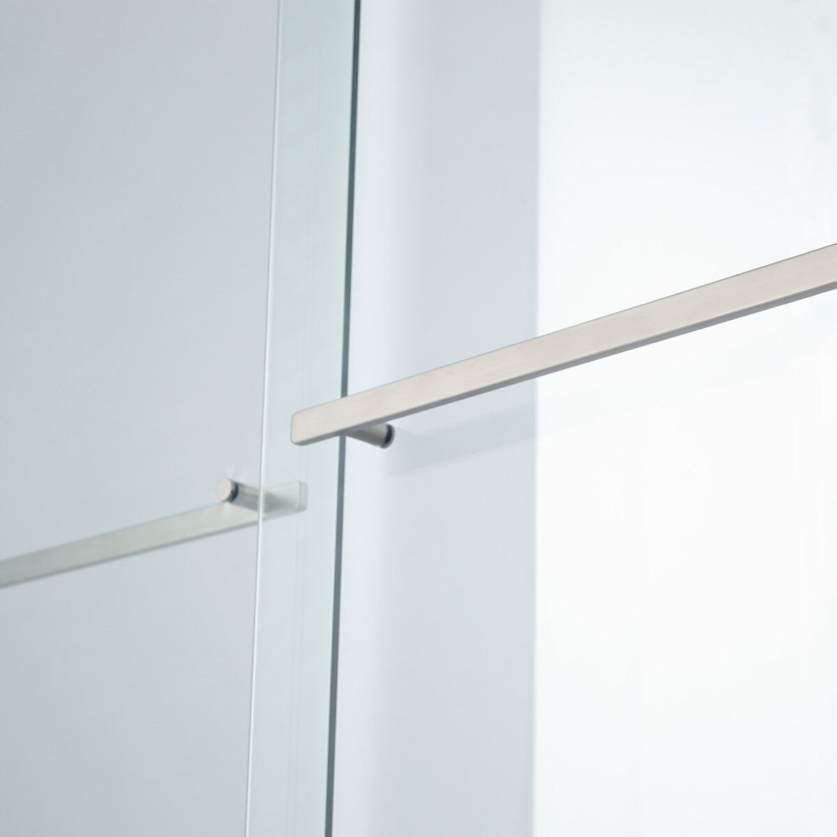 Brescia 56" W x 76" H Double Sliding Shower Door,Brushed Nickel - 56 inches