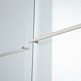 Brescia 56" W x 76" H Double Sliding Shower Door,Brushed Nickel - 56 inches