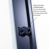 Brescia 56" W x 76" H Double Sliding Shower Door,Brushed Nickel - 56 inches