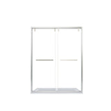 Brescia 56" W x 76" H Double Sliding Shower Door,Brushed Nickel - 56 inches