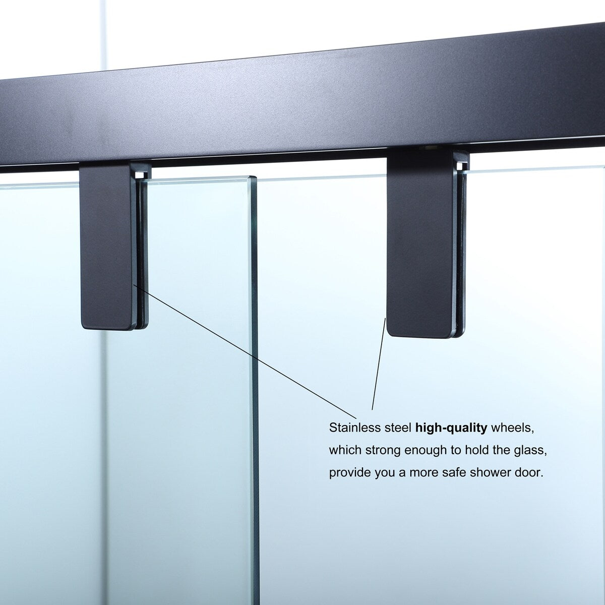 Brescia 56" W x 76" H Double Sliding Shower Door,Brushed Nickel - 56 inches
