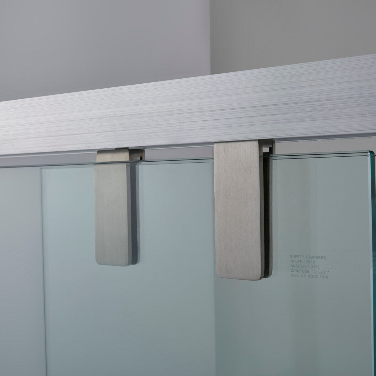Brescia 56" W x 76" H Double Sliding Shower Door,Brushed Nickel - 56 inches